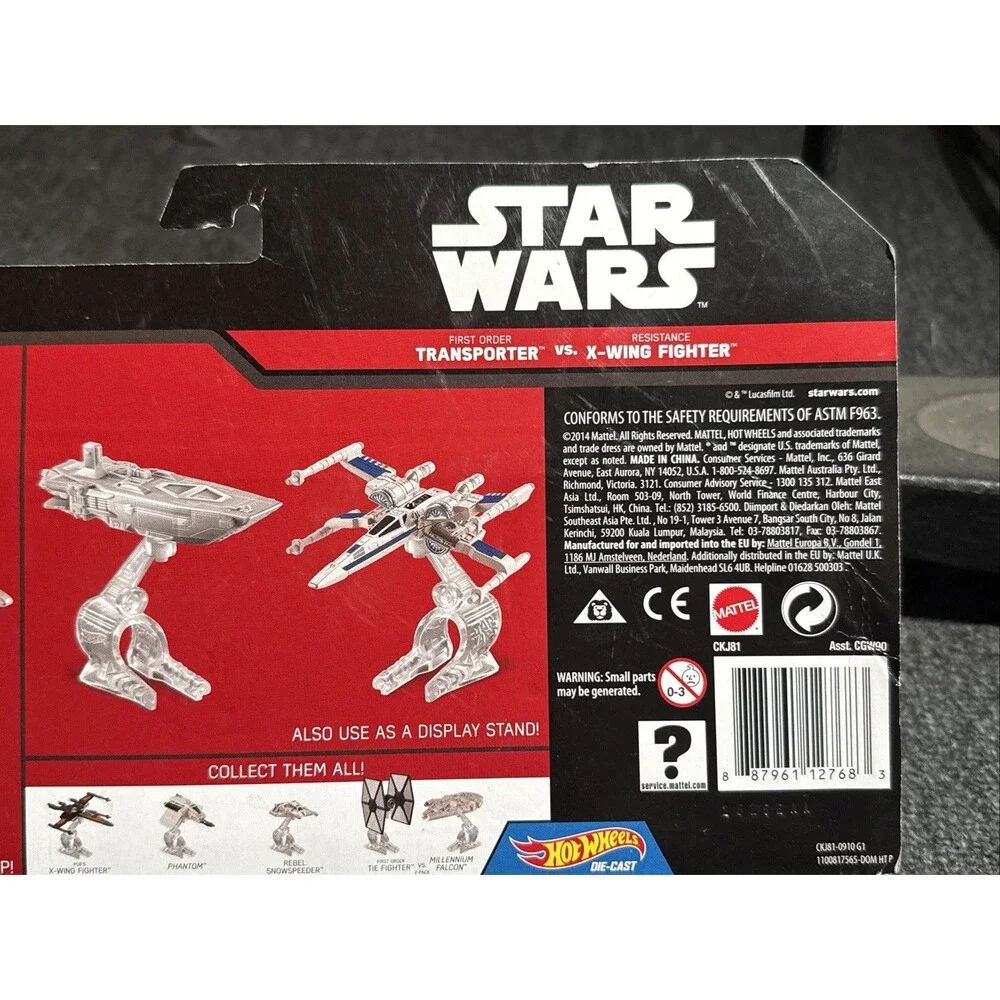 Hot Wheels Star Wars First‎ Order Transporter X-Wing Diecast Battle Set 2015 New